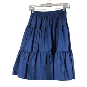 Vintage 80's Malco Modes Navy Blue Full Rodeo‎ Skirt Sz Small